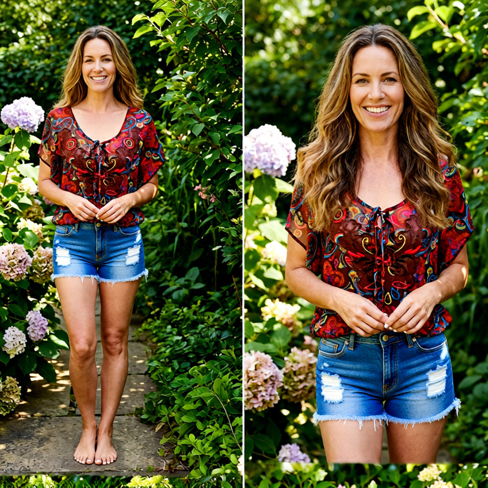 Vintage Y2K Derek Hearts Boho sheer paisley top blouse L